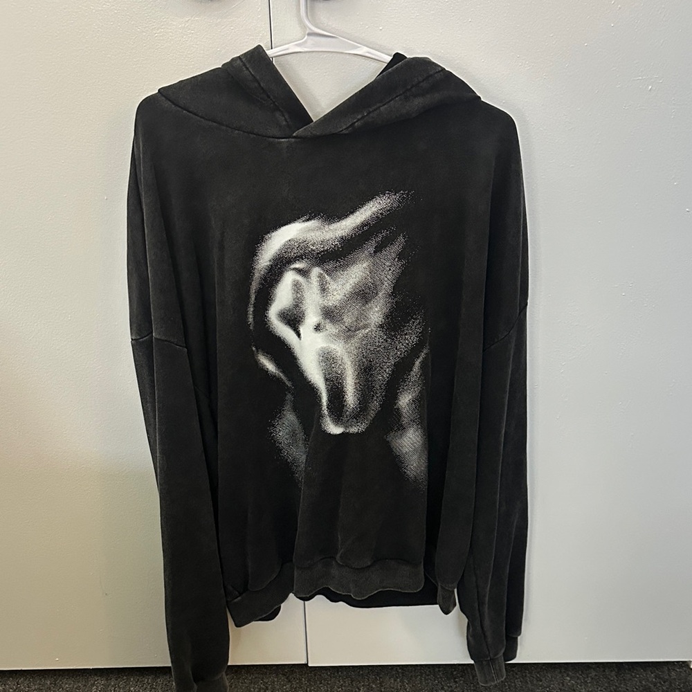 MANFINITY Black and White Men's Hoodie-XL